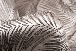 Кресло Верона(Verona) вращающееся,вельвет принт листья Valdes110-BEG/бронза 70x77x80см Garda Decor