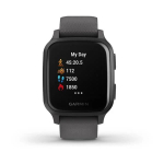 Смарт- часы Garmin Venu Sq серый с алюминиевым безелем и с силиконовым ремешком,  10-02427-10