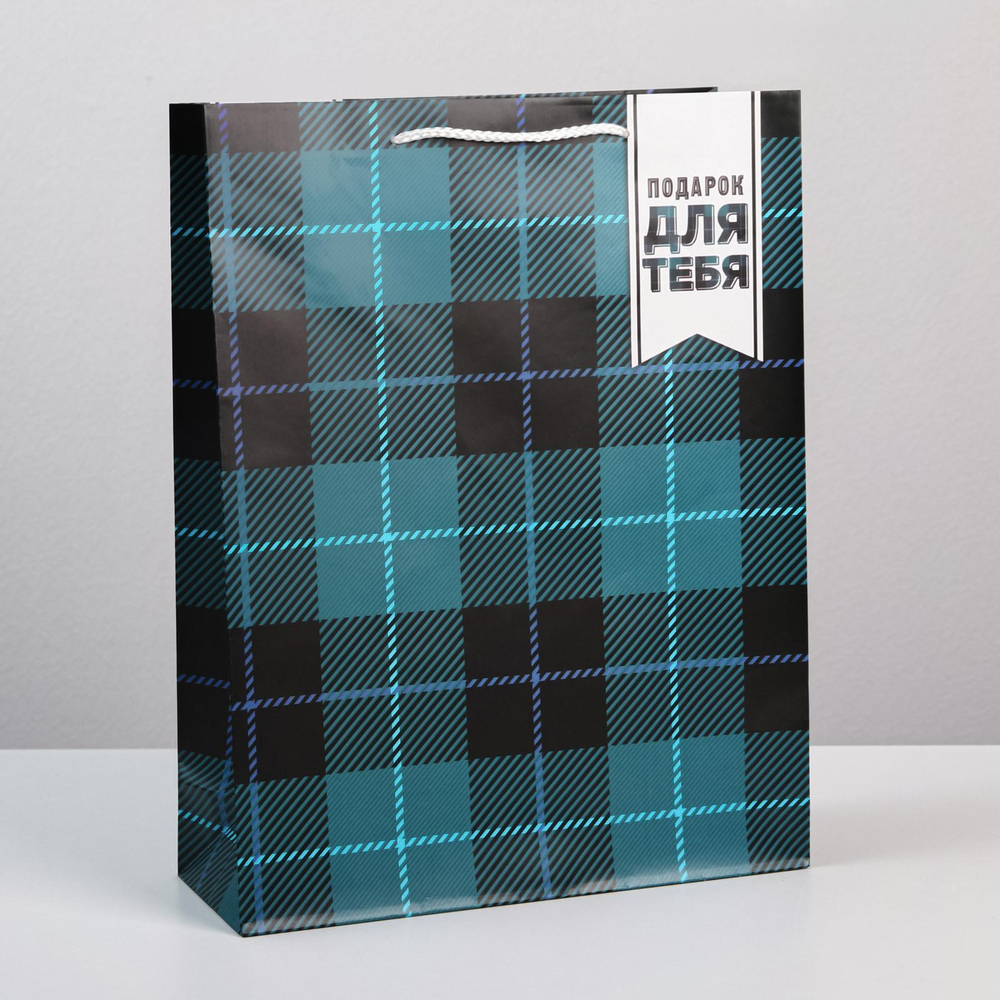Пакет ламинированный Real man, L 31 х 40 х 11,5 см