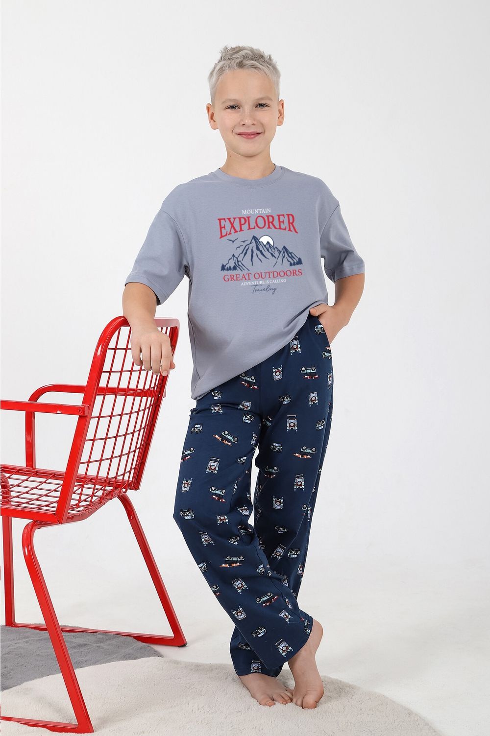 Костюм для мальчика Тревел-1 Виотекс СЕРЫЙ