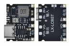 TP4056 зарядная плата Li-ion c повышающим преобразователем (4.2 - 28V) , TYPE-C Black
