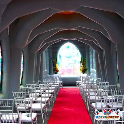 Надувной тоннель страха «Замок теней», 18×12×6,5 м