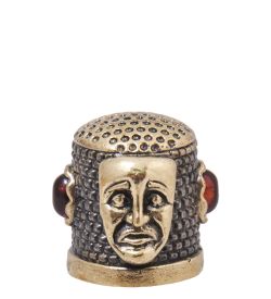 AM-4089 Наперсток «Театр Маски» (латунь, янтарь)