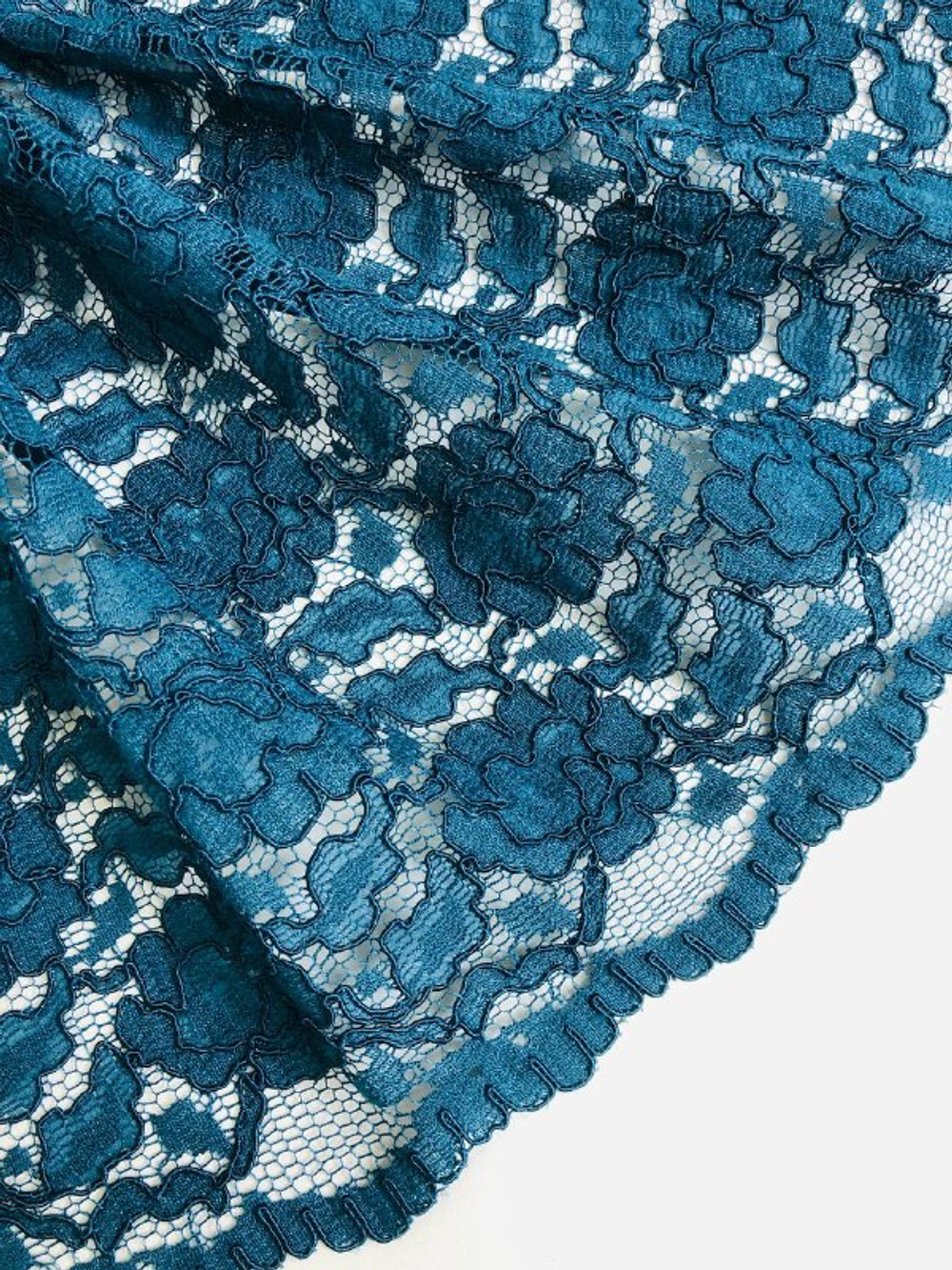 Кружевное полотно, кордовое, морская волна