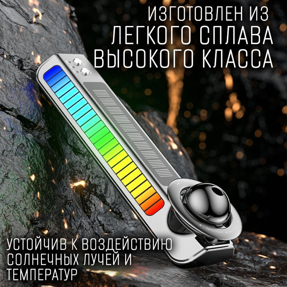 Автомобильный ароматизатор Planet с музыкальным эквалайзером на солнечной батарее