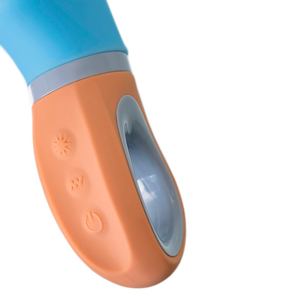 Голубой силиконовый вибратор 18,5см ToyFa Flovetta Bluebell 457721