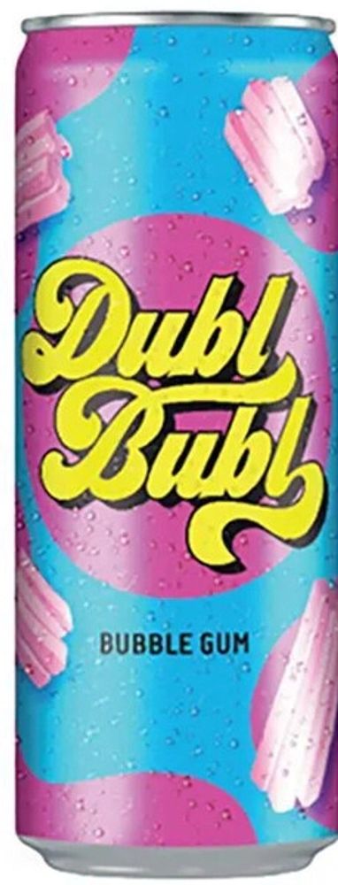 Газированный напиток Дабл Бабл Баббл Гам / Dubl Bubl Bubble Gum 0.33 - банка