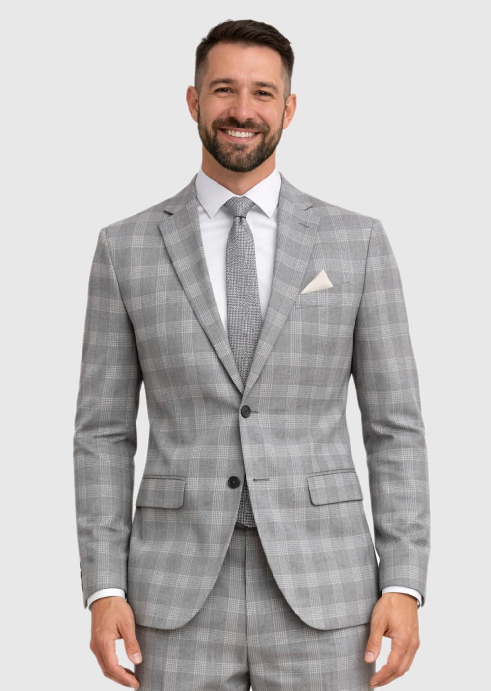 Мужской костюм двойка (серый) Б46