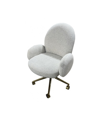 Кресло офисное Клауд2,белый, золото