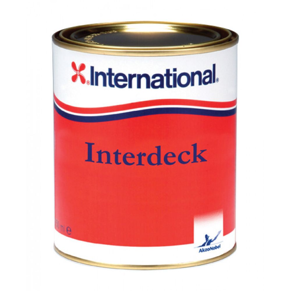 Нескользящая краска для палубы Interdeck (белая) 0,75 л