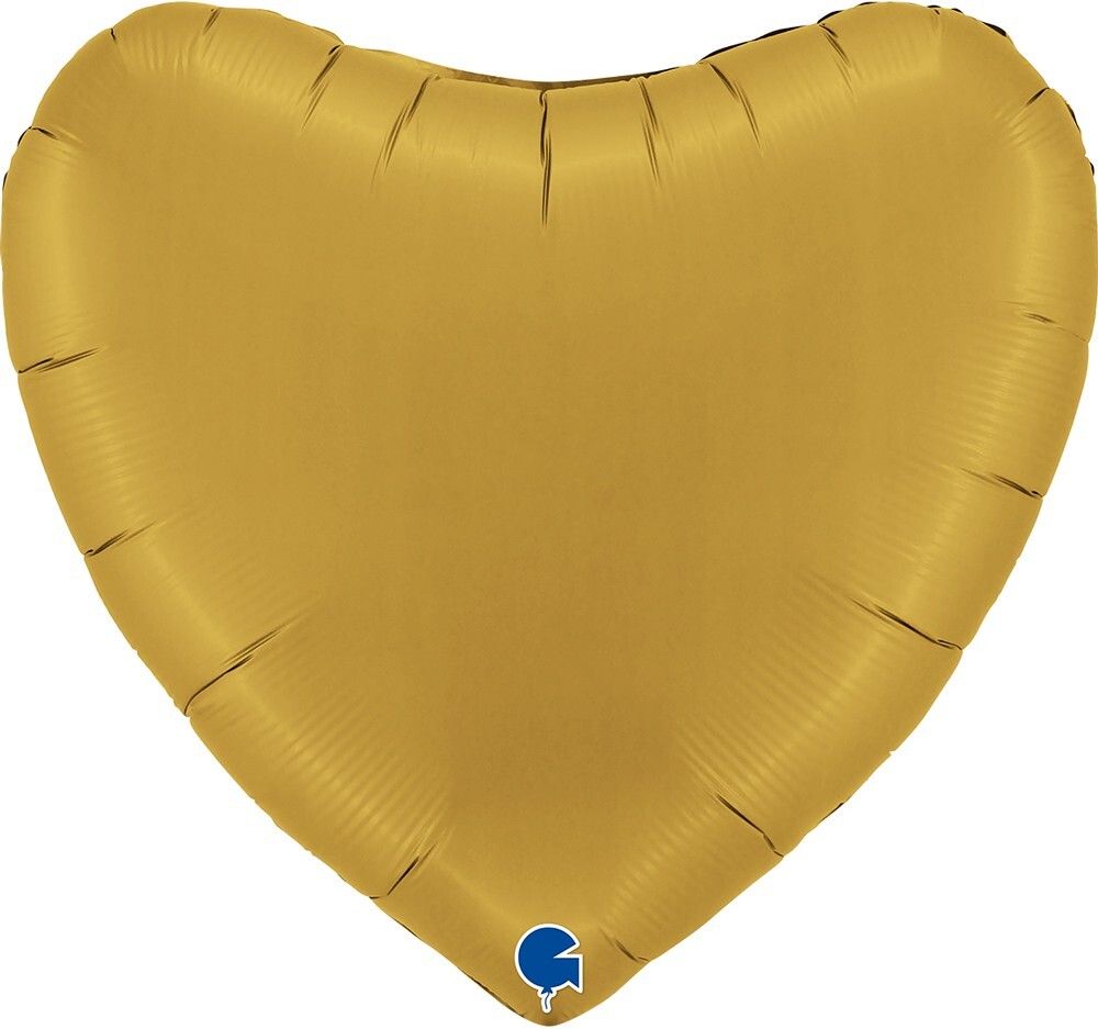 Gr (36&#39;&#39;/91 см) Сердце, Золото, Сатин, 1 шт. в уп.