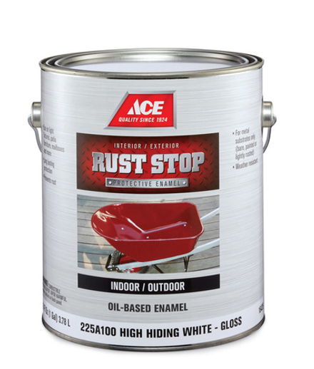 ACE Rust Stop Metal Oil-Based Enamel Антикоррозийная глянцевая эмаль для внутренних и наружных работ.