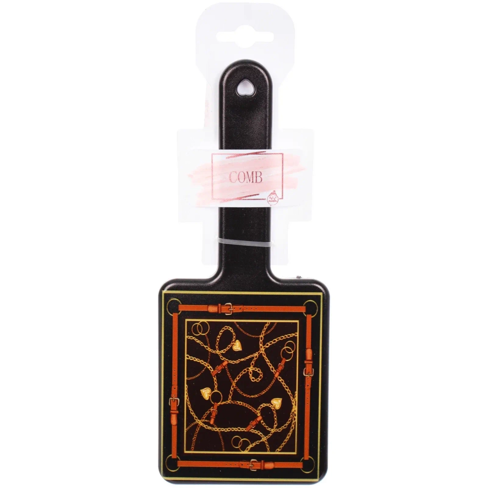 Расческа массажная квадратная форма «КОЛЛЕКЦИЯ ИМАНИ - ЛАНТА», микс 4 дизайна, 22*9см (PVC подвес)