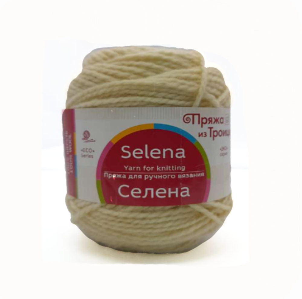 Пряжа &quot;Селена&quot;, 100% шерсть, 100 гр - 160 м, суровый