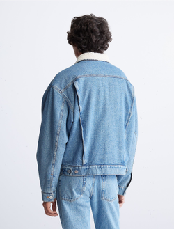 Куртка шерпа Calvin Klein Essential Blue Denim Trucker Casper Blue