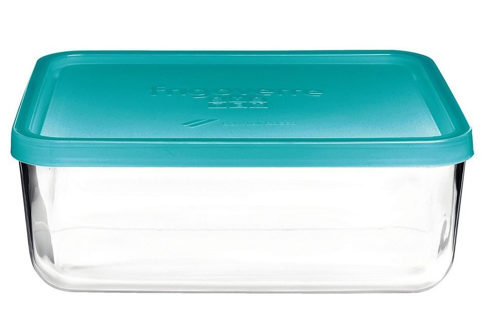 Контейнер прямоугольный 1.1л Bormioli Rocco Frigoverre Classic с синей крышкой