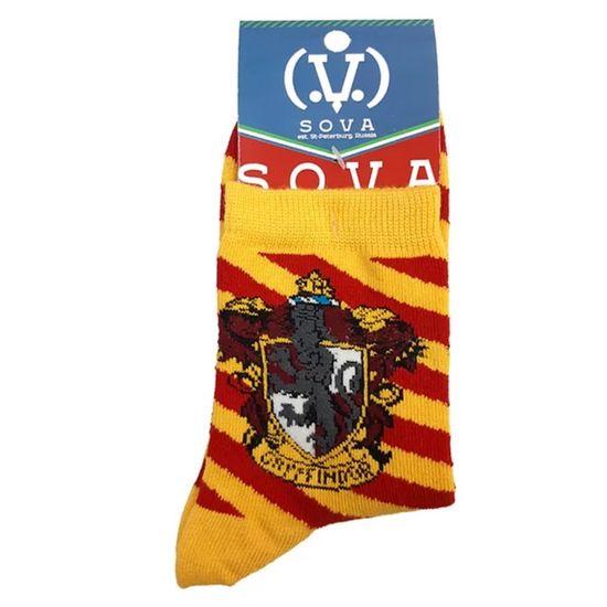 Носки Гарри Поттер "Герб факультета Гриффиндор", р-р 36-42 (желтый, красный)