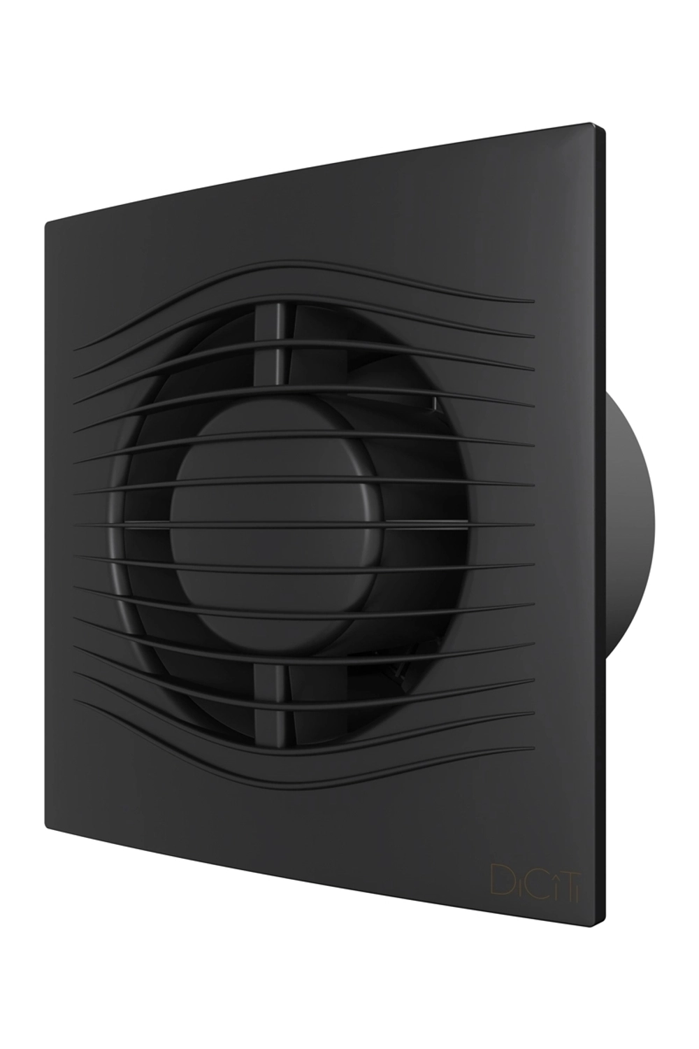 Вентилятор накладной SLIM D100 обратный клапан Dark Gray metal DICITI
