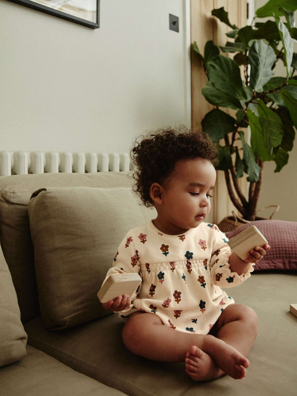 Боди с длинным рукавом для малышей Next 849-230, 2 шт., Светло-бежевый, Оранжевый