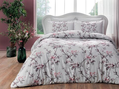 Комплект постельного белья ТАЧ Сатин семейный "LOTTE" V04-Розовый