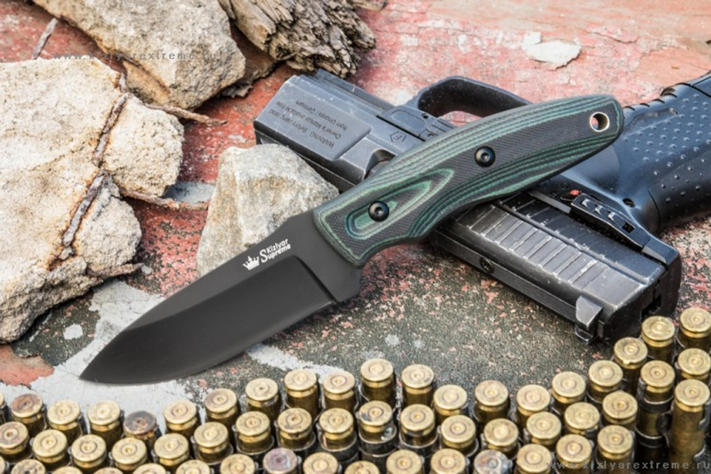 Туристический нож Urban D2 Black Titanium G10