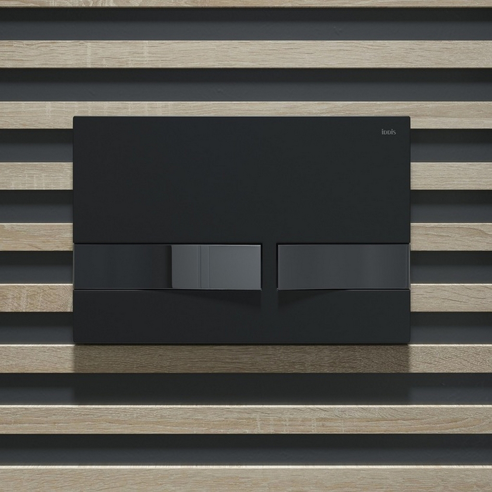 Клавиша смыва IDDIS Unifix UNI06BCi77  универсальная, ЧЕРНЫЙ матовый