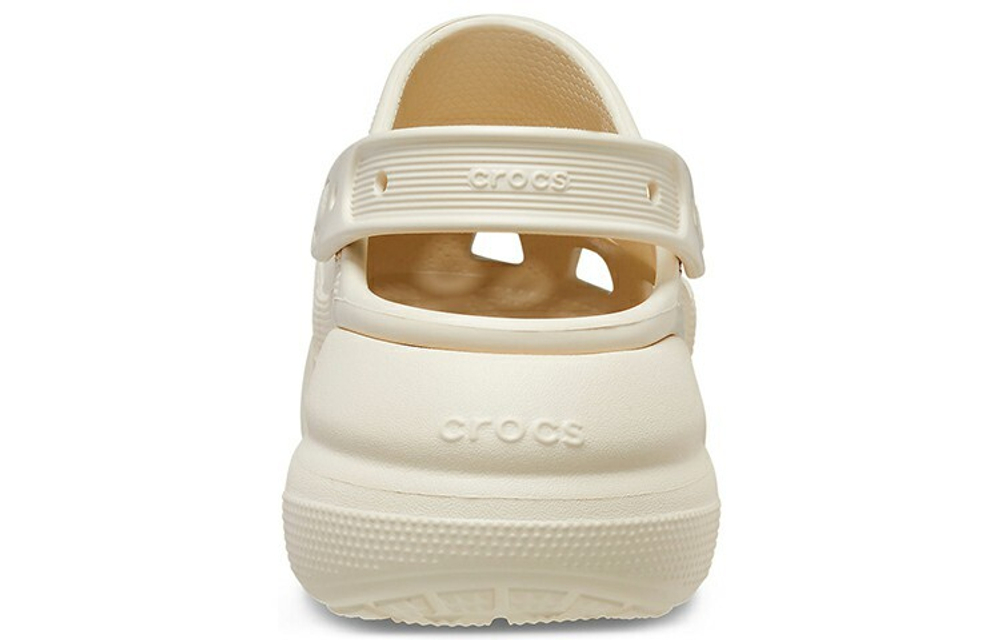 Crocs Classic clog puff hole shoes for men and women the same bone white