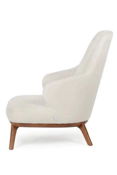 Кресло Malva с высокой спинкой, бежево-серое