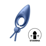 Голубое эрекционное лассо Sniper с вибрацией (Цвет: голубой)