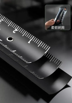 Рулетка "Home Series Gray" Deli HT8519C 5мх19мм (Эксклюзивный дизайн, корпус из софттач пластика, противоскользящая резиновая вставка, подарочная упаковка)