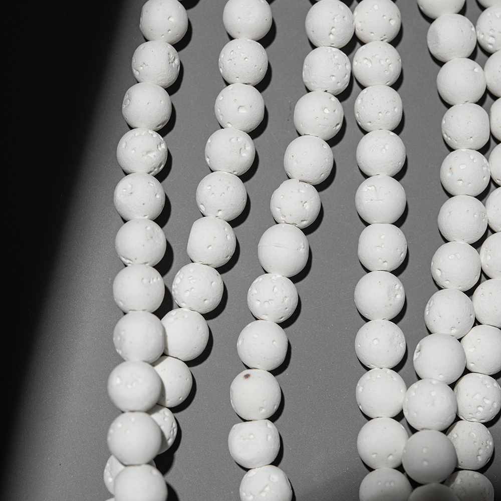 Лава вулканическая белая (имитация), 8,7мм, шар