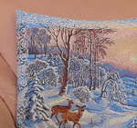 Декоративный гобеленовый чехол для интерьерной подушки Олени 47*47