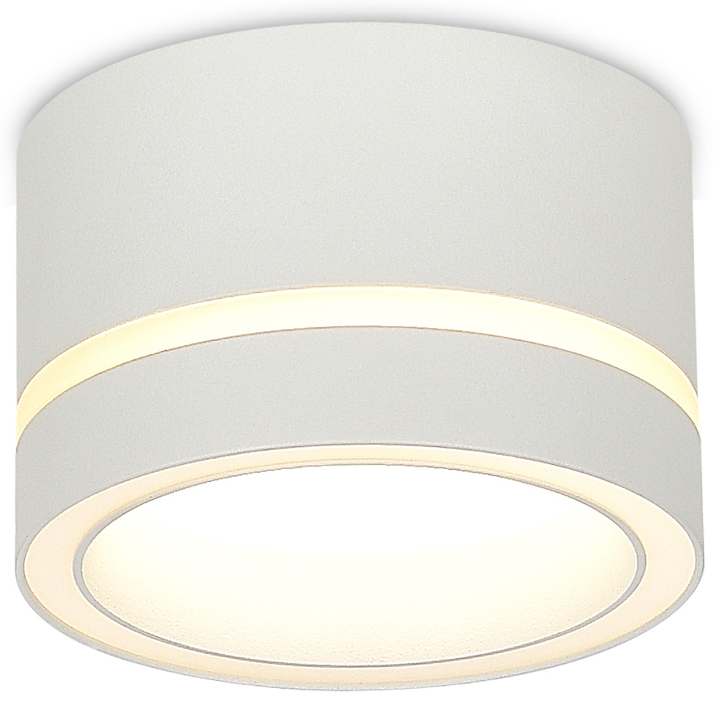 Светильник накладной,  GX53,  D85xH55мм,  IP20,  белый,  без лампы