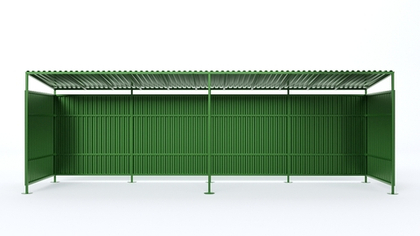 Ограждение ТБО с навесом, без ворот SK00120