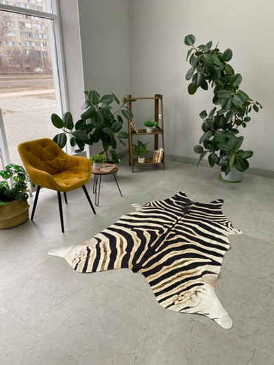 Шкура зебры безворсовый ковер