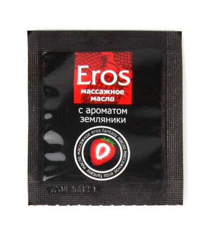 Пробник массажного масла с ароматом земляники Eros fantasy - 4 гр.