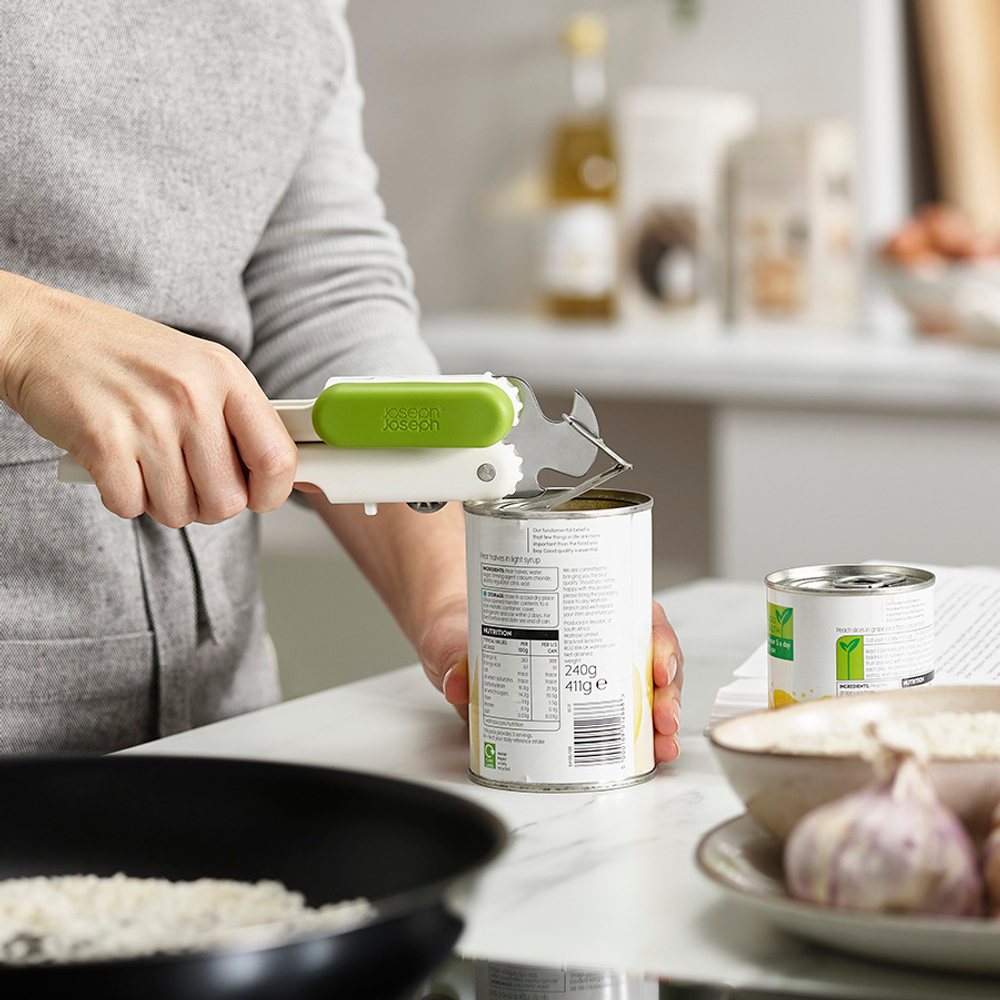 Открывалка 3-в-1 pivot, бело-зеленая