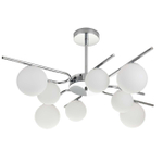 Светильник на штанге 8x40Вт G9, металл/стекло, серебро