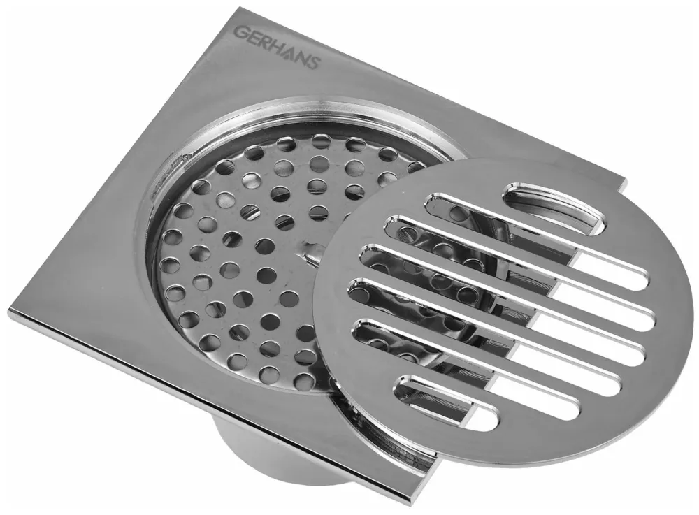 Трап для душа GERHANS K81510-10 100*100 (хром) сух.затвор