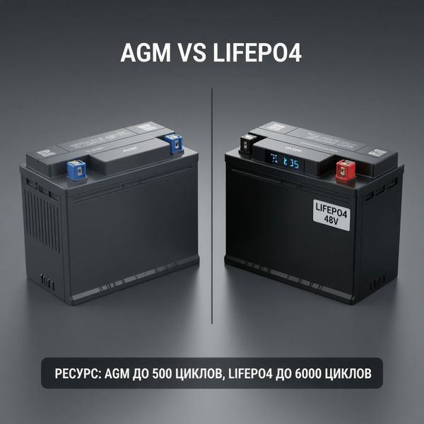 LiFePO4 или AGM: сравнение аккумуляторов и расчёт выгоды на 6000 циклов для дома