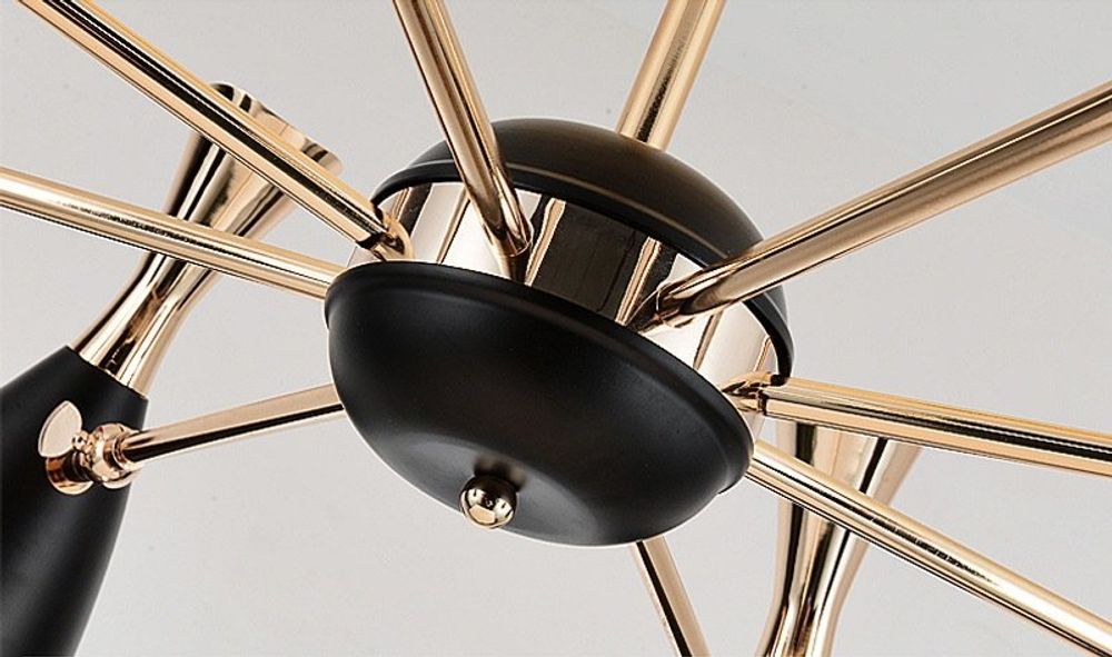 Люстра Duke 6 black/gold