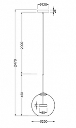 Подвесной светильник Maytoni Cometa MOD055PL-L12G3K