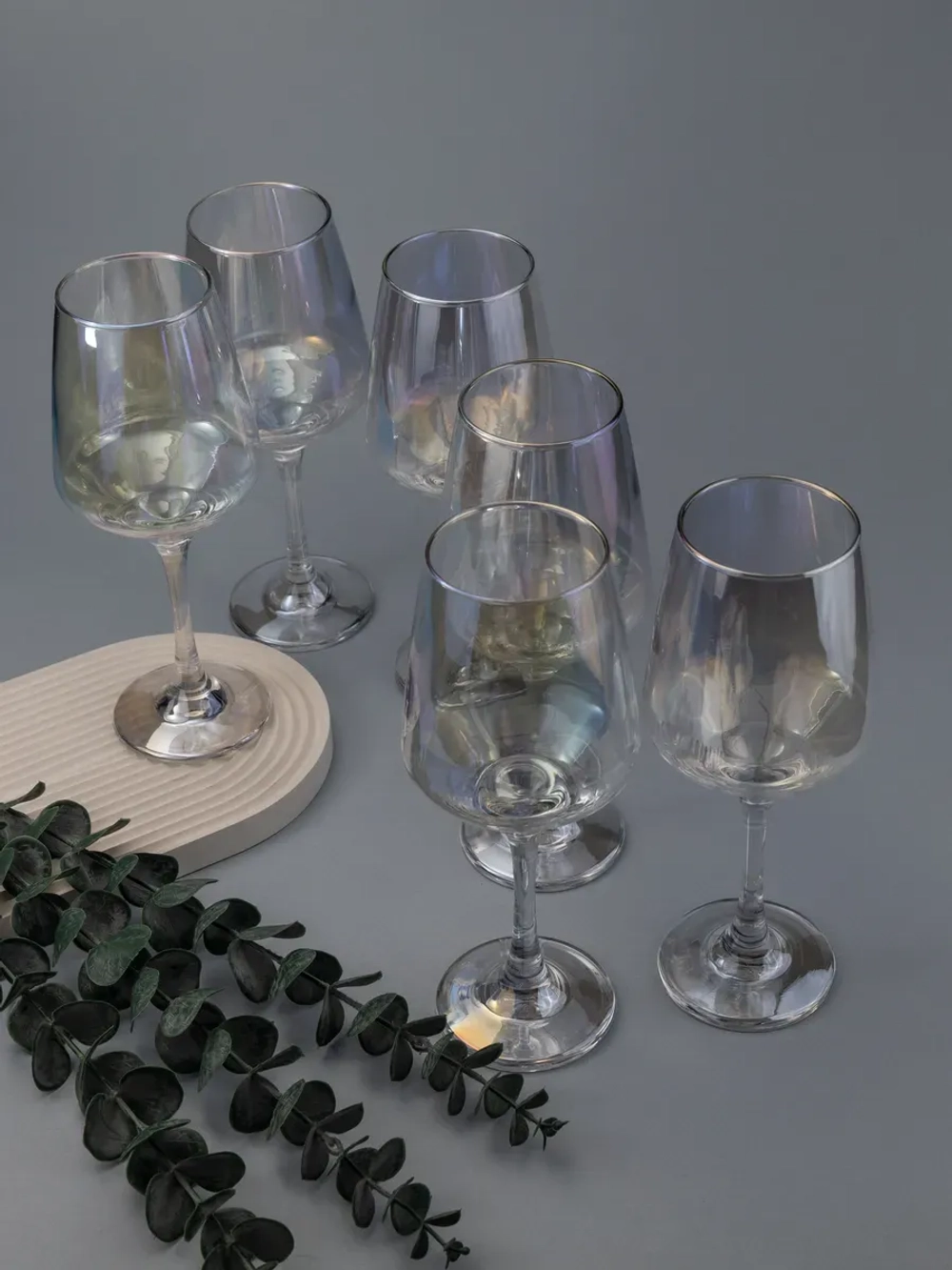 Набор бокалов для вина, 450 мл, 6 шт. перламутровые