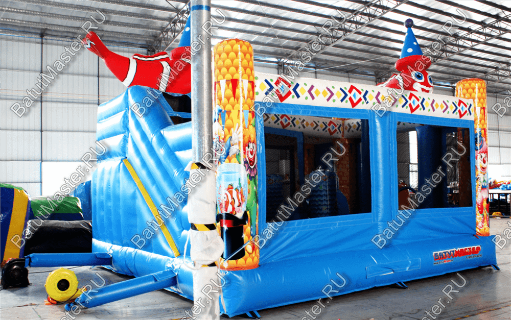 Коммерческий надувной батут "Рыбка-клоун" 5*5*5 м