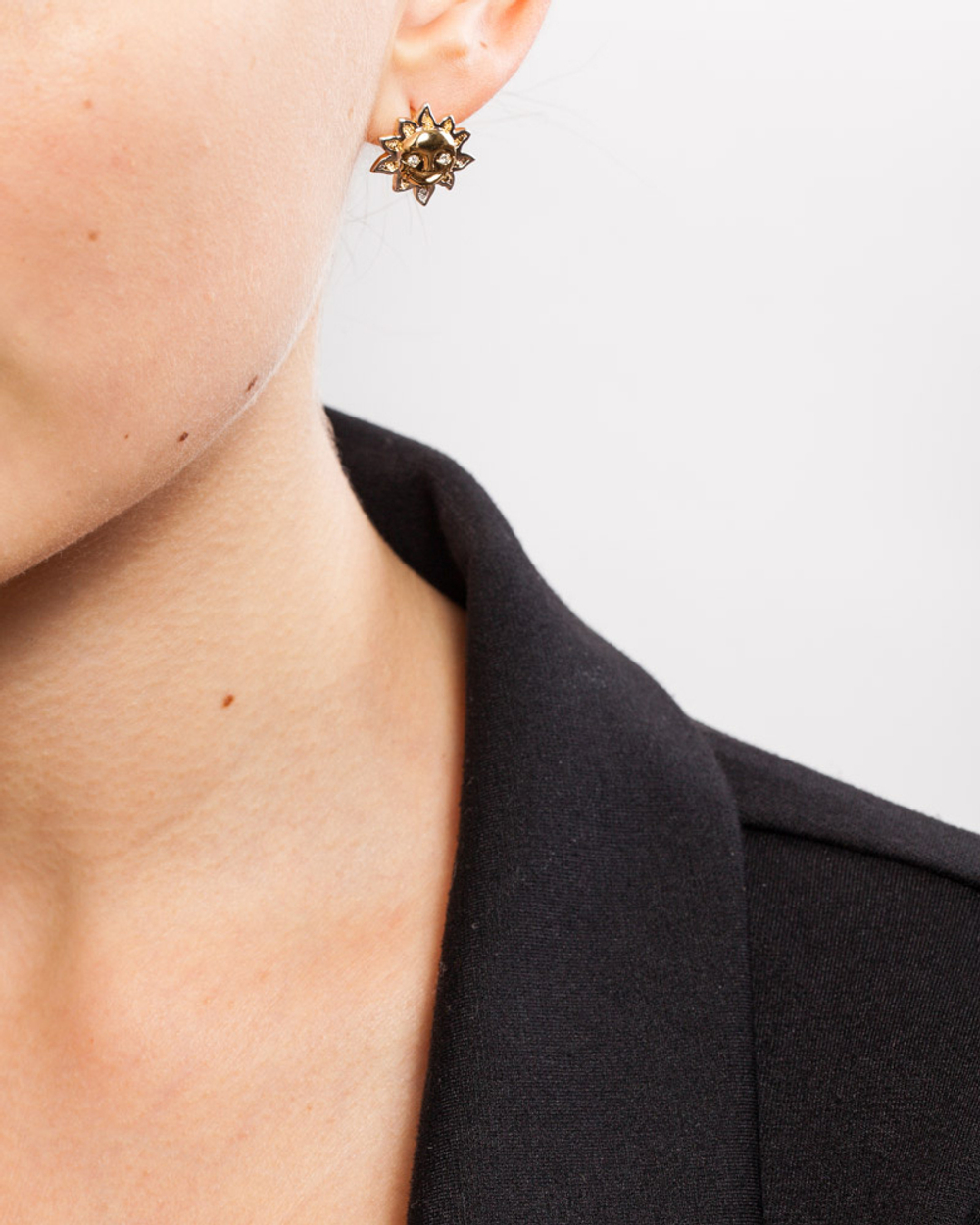 "Небосвод" серьги в золотом покрытии из коллекции "Звездочет"  от Jenavi  с английским замком