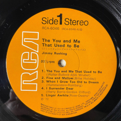 Винтажная виниловая пластинка LP Jimmy Rushing The You And Me That Used To Be (Japan 1972) (No Obi)