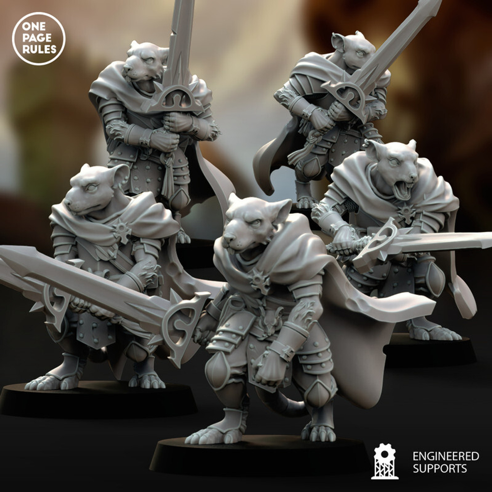 Grand Alliance Chaos Skaven Clanrats 1 шт. миниатюра для dnd, днд, pathfinder, фентези, Настольная игра, НРИ, Варгейм, РПГ