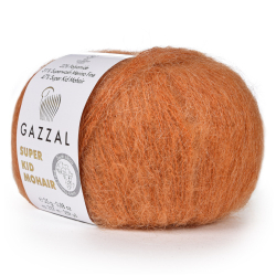 Пряжа Super Kid Mohair, 25г,237м, 47%супер кид мохер,31%мериносовая шерсть, 22% па (цена за 1шт)