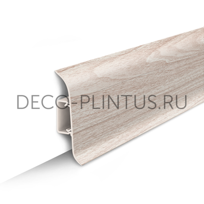 Плинтус напольный Идеал Классик 55 мм, 254 Ясень светлый (IDEAL Classic 55мм, 2.2м,)