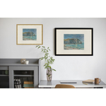 Постер с паспарту 30х40 см Репродукция с авторской картины маслом "Этрета"